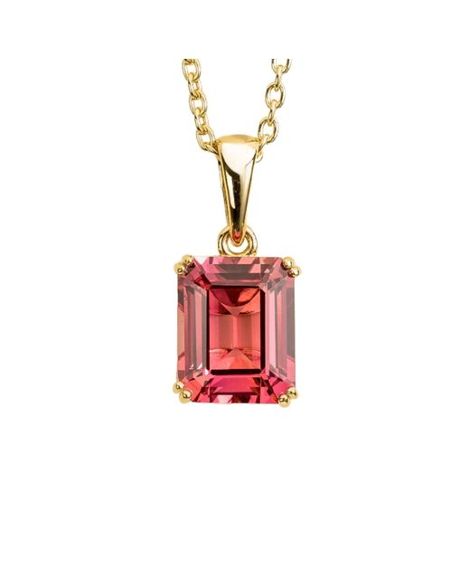 Juvetti Red Thamani Pendant Necklace In Padparadscha Sapphire Set In Gold