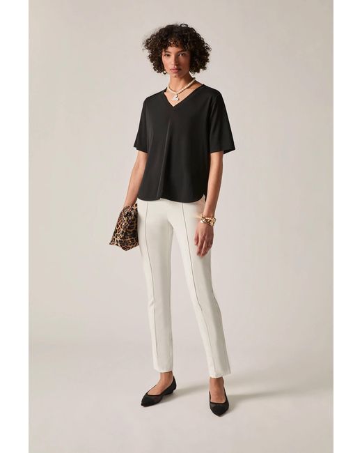 James Lakeland Black Jersey V-Neck Top