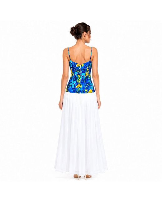 Chuks Collins Blue Ajah Resort Collection: Shoulder Strap Long Dress – Adesewa Bloom
