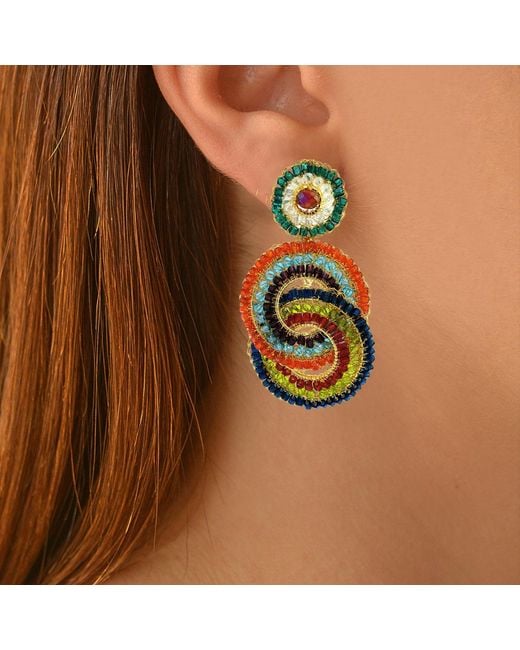 Lavish by Tricia Milaneze Multicolor Loki Handmade Earrings