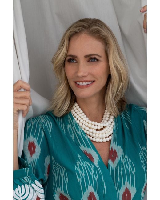 Fairchild Baldwin Metallic Neutrals Marbella Matte Cream Necklace