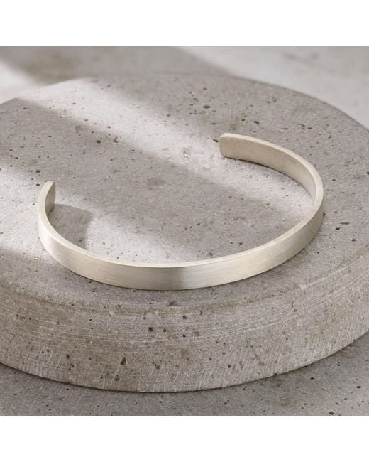 Posh Totty Designs Metallic Brushed Sterling Cuff Bangle for men