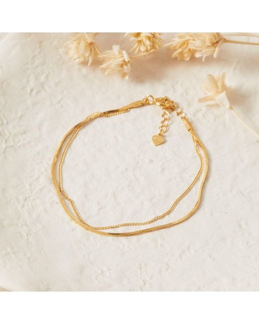 Esterah Metallic Double Chain Bracelet