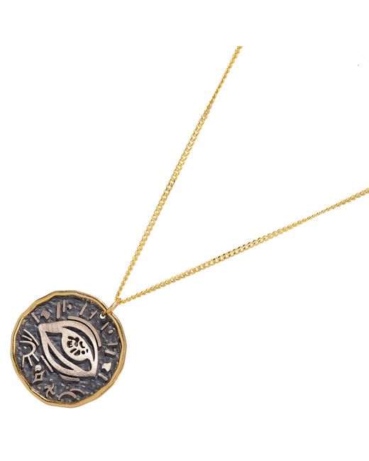Ebru Jewelry Metallic Protective Eye Symbol Sterling & Pendant Necklace
