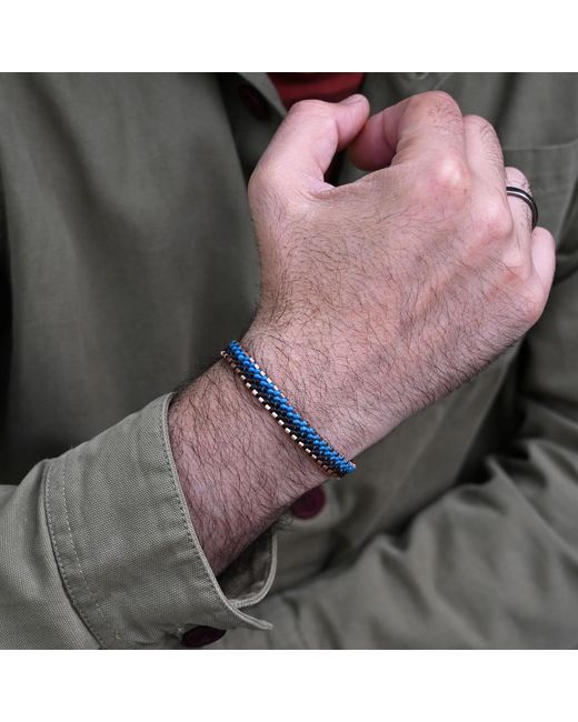 Harbour Uk Blue Hampton Connection Copper Rope Bracelet for men