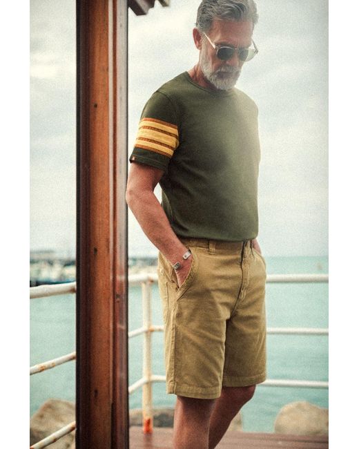 &SONS Trading Co Green Neutrals Utah Cord Shorts Light Tan for men