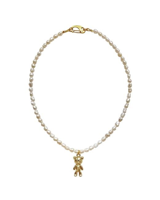 Smilla Brav Metallic Necklace Teddy Bear