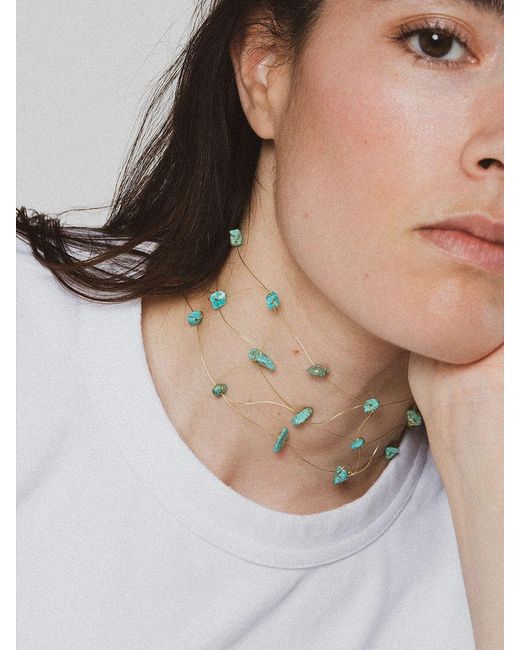 Laine Studio Blue Choker Turquesa