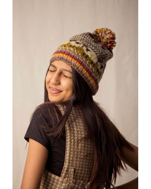 Charkha & Loom Brown Sheepish Beanie