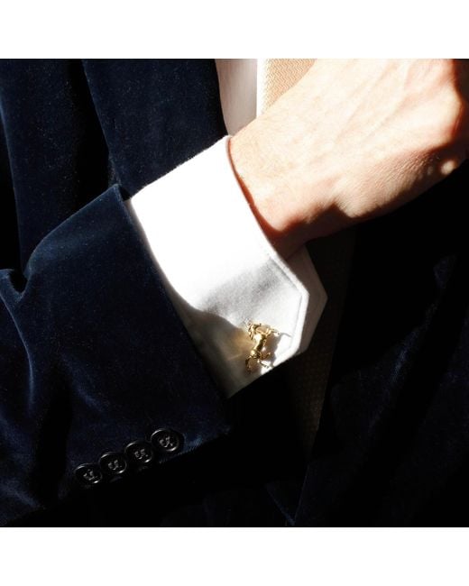 Lee Renee Metallic Horse Cufflinks for men