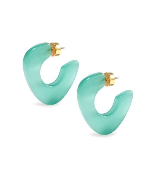 Hye Jane Jewelry Blue Lina Aqua Catseye Hoops