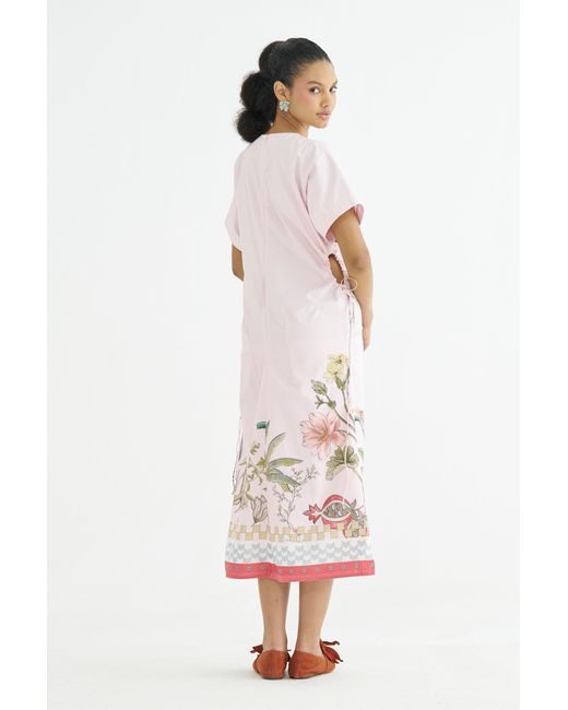 Maison Qala Pink Celandine Dress