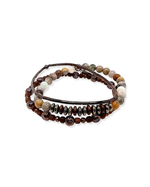 Jaredjamin Brown Fallen Creek Bracelet Set for men