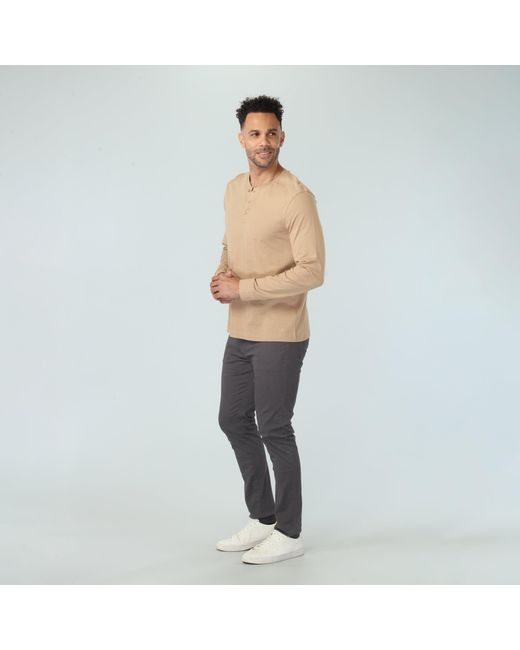 Vustra Brown Gilded Henley for men