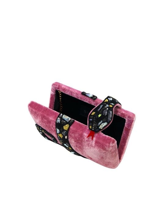 Simitri Pink Rouge Kaa Clutch