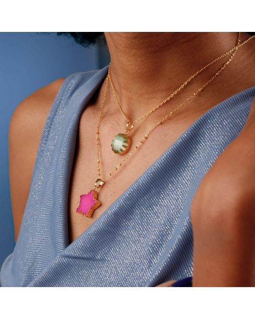 YAA YAA LONDON Metallic New Life Apple Vermeil Necklace