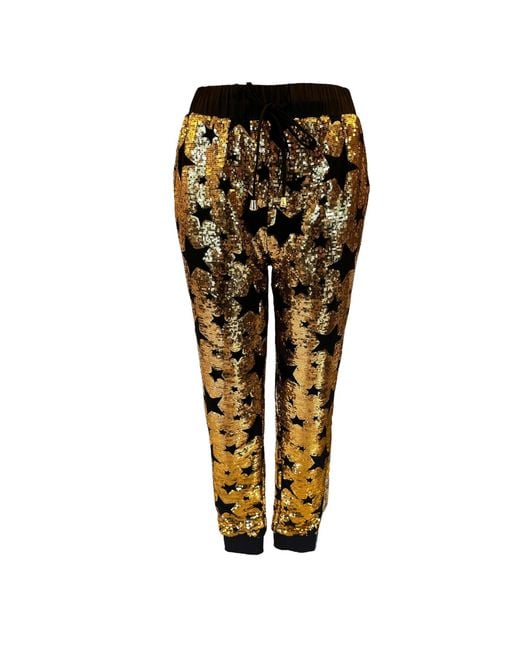 Any Old Iron Metallic Goldie Sequin Joggers