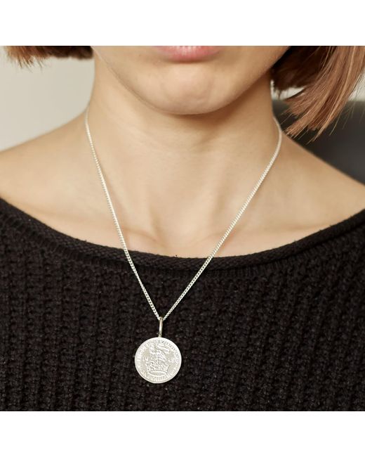 Katie Mullally Metallic British Shilling Coin Necklace