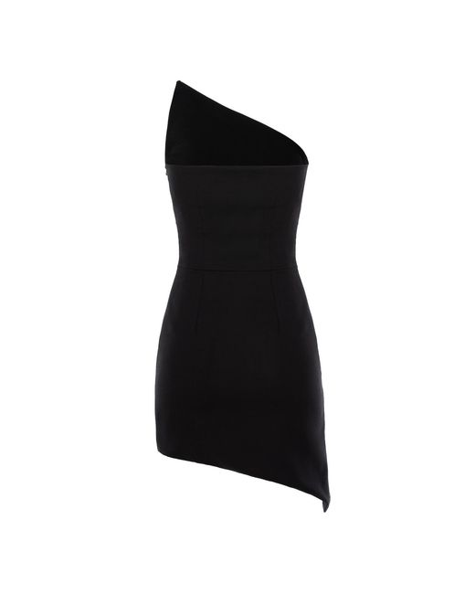 AVENUE No.29 Black Asymmetric Mini Dress
