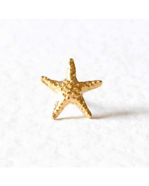 Lee Renee White Starfish Lapel Pin – for men