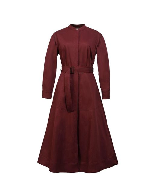 Smart and Joy Structured Cotton Shirt-Dress With Flared Skirt