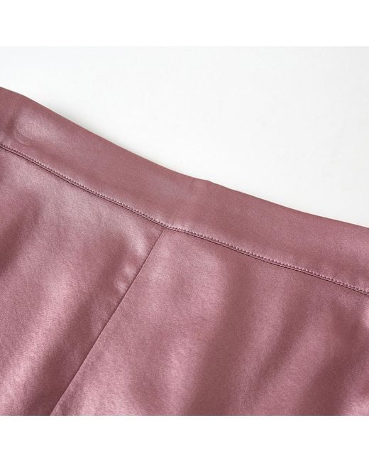 Soft Strokes Silk Purple Pure Mulberry Silk Petal Shorts, Mid-Waist, Silk Charmeuse