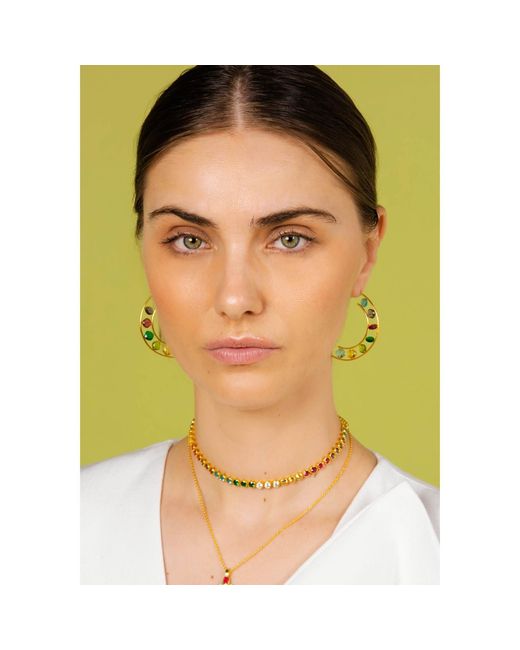 Lavani Jewels Metallic Plated Manhattan Hoops