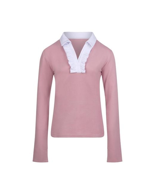 Gunda Hafner Ltd Pink Light Cotton Jersey Polo Shirt