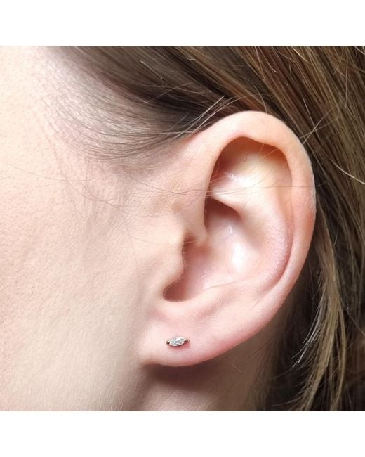 Lee Renee Metallic Moissanite Marquise Earrings