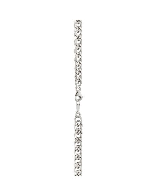 7879 Metallic Platinum Diamond Cut Double Curb Chain Bracelet