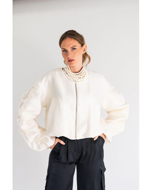 Fairchild Baldwin Metallic Neutrals Marbella Matte Cream Necklace
