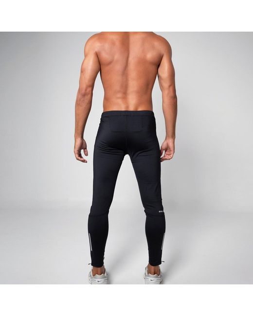 Aora Athletics Black Hybrid Kanzai Eco-Friendly Compression Tights For – High-Stretch Supportive Sustainable Leggings for men