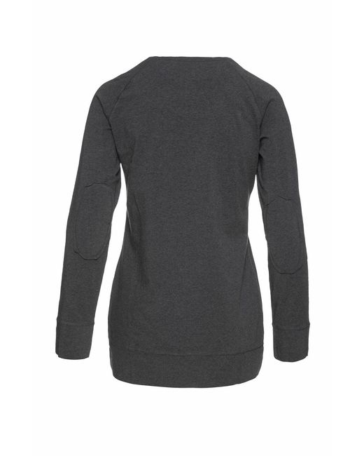 Conquista Black Round Neckline Dark Print Top