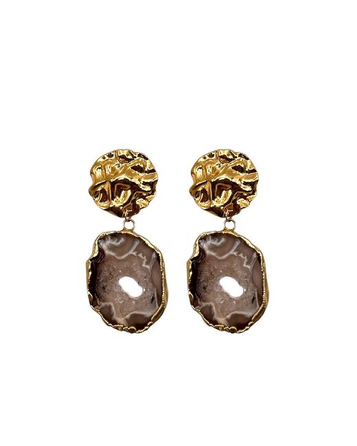 Les Reines Metallic Champagne Lumière With Crystal Quartz