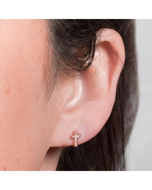 Maya Brenner Metallic Pavé Charm Stud