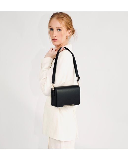 Apatchy London Black The Newbury Leather Crossbody Bag