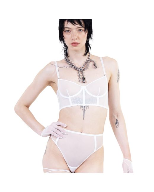 Zhilyova White Unnamed High-Waisted Thong