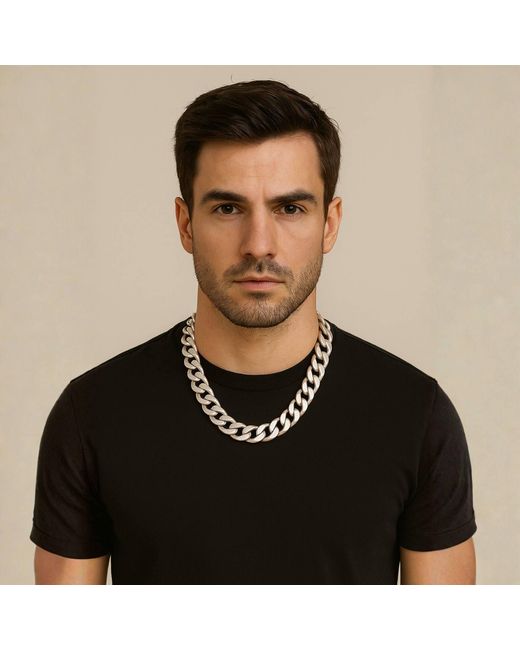 Sylvia Piechulla Metallic Chunky Aluminium Chain Necklace
