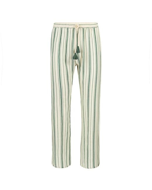 Boutique Kaotique Blue Moroccan Stripped Beach Trousers
