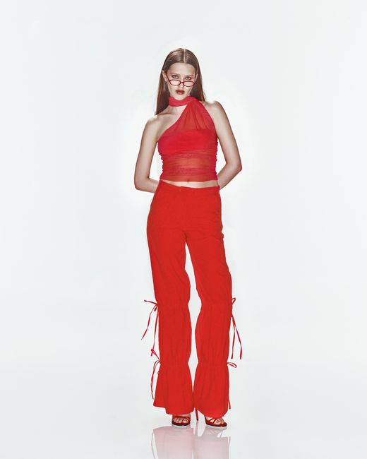 Khéla the Label Red Get Over It Pants In