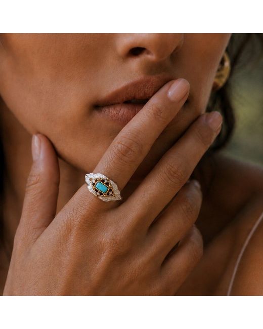 Ormiro Metallic Dakini Necklace & Ring Set
