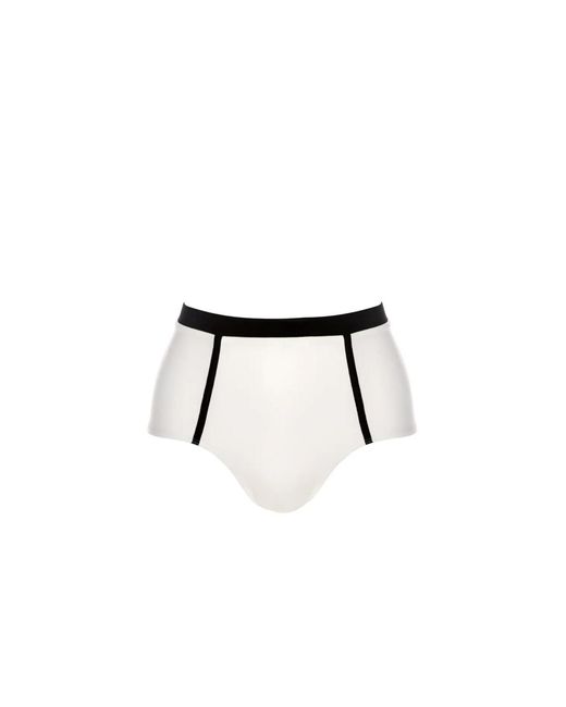 Cherina Beachwear Llc White Coco High Waisted Bottom