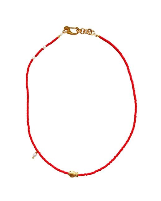 Smilla Brav Red Fish Necklace