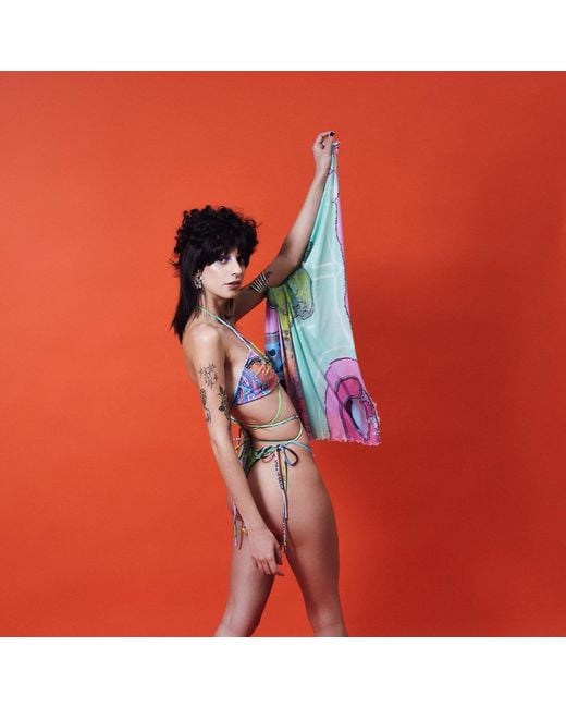 Paloma Lira Green Pastel Beach Wrap