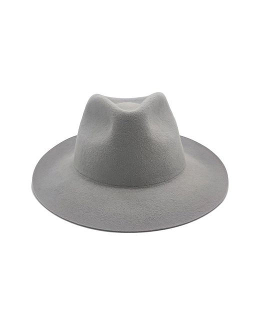 DORIA 1905 Gray Pearl Smooth Lapin Felt Drop Hat for men