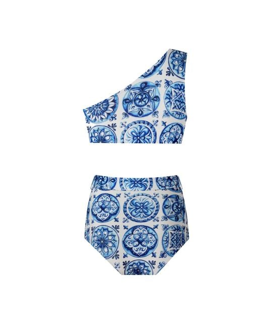 Nur Karaata Blue Alexis Bleu Blanc Bikini Set