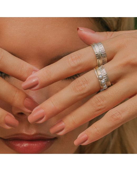 Charlotte's Web Jewellery White Nature Gratitude Spinning Ring