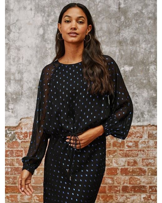 Rose & Nancy Blue Nova Dot Blouse