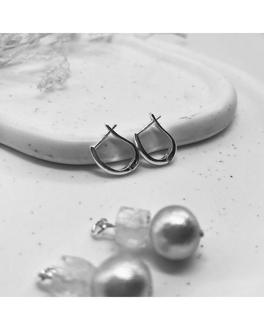 Bio-Trimmings Metallic Neutrals Miyuki Pearl Multi-Wear Hoop Earrings
