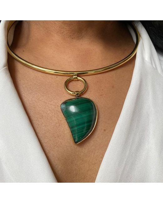 Lala Salama Metallic Kijani Malachite Lunar Choker